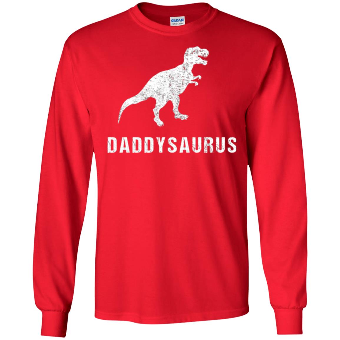 Dad T-shirt Daddysaurus Red