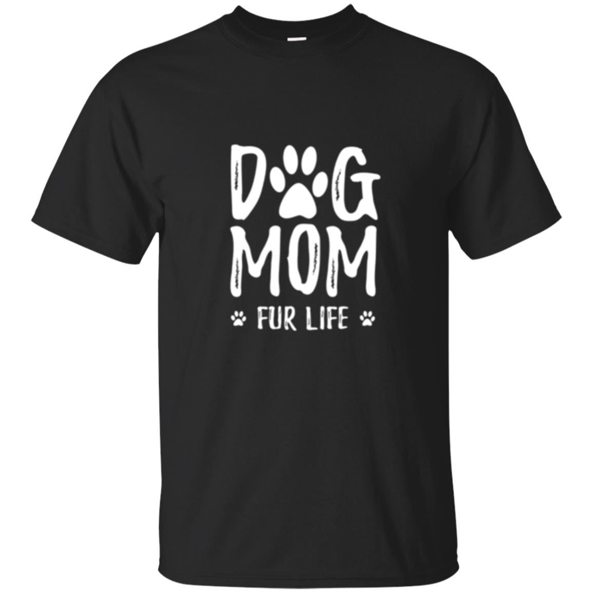 Dog Lover T-shirt Dog Mom Fur Life T-shirt Black