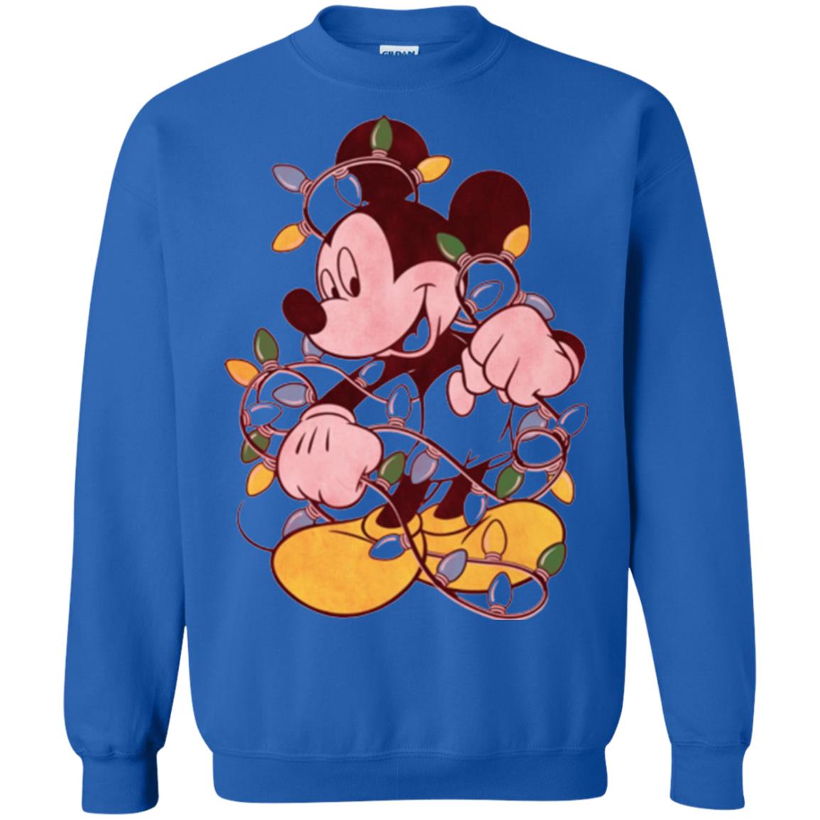 Christmas Lights T-shirt Disney Mickey Mouse Royal