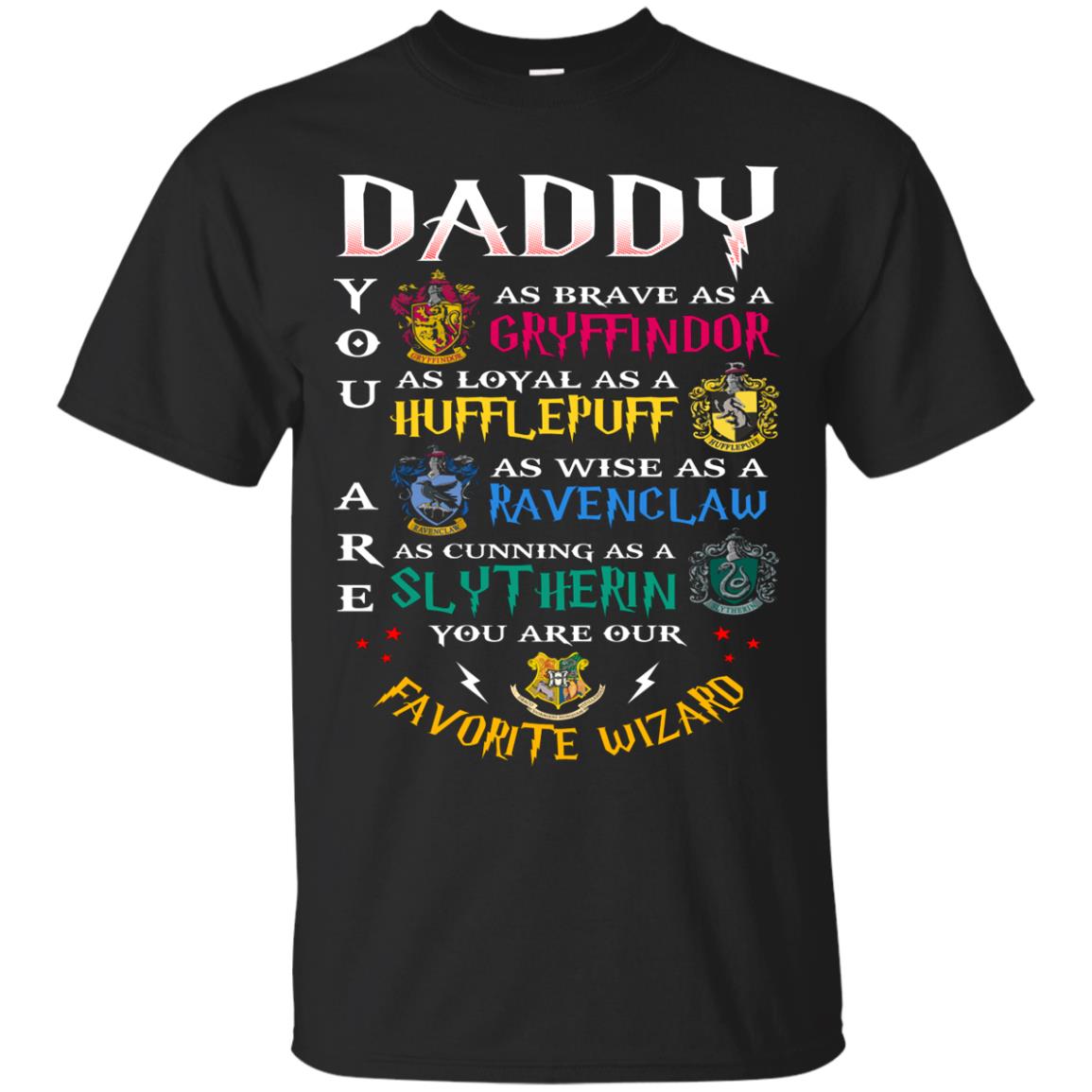 Daddy Our Favorite Wizard Harry Potter Fan T-shirt Black