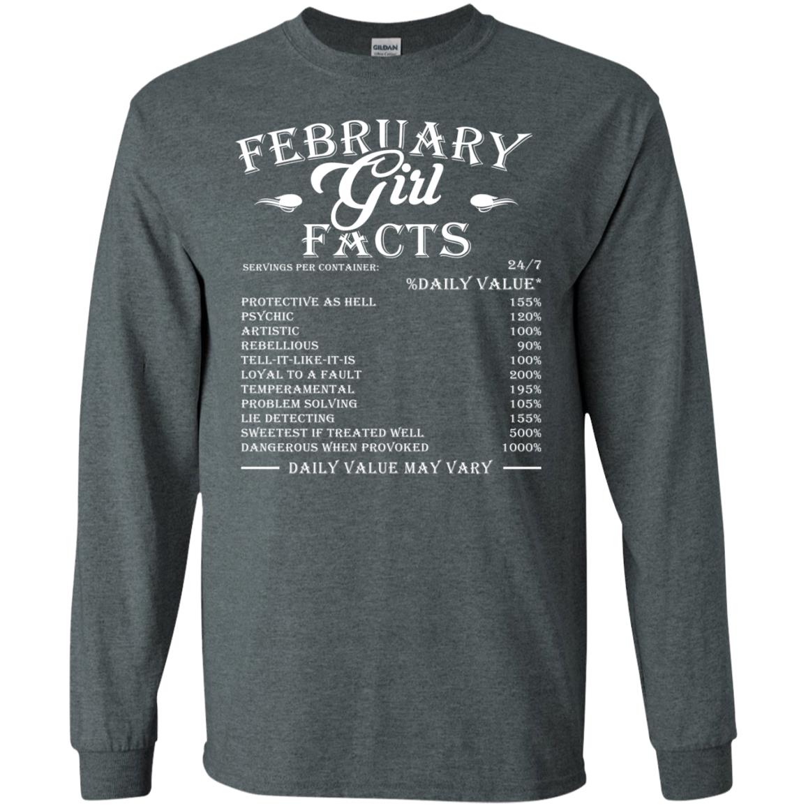 February Girl Facts Facts T-shirt Dark Heather