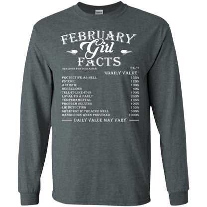 February Girl Facts Facts T-shirt Dark Heather