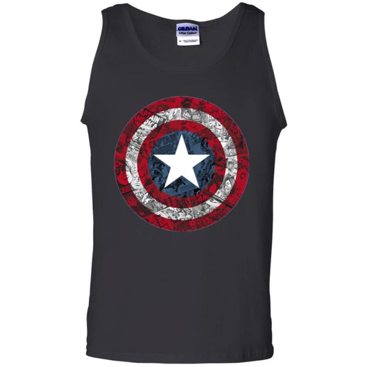 Film T-shirt Captain America Avengers Shield Comic Graphic Black
