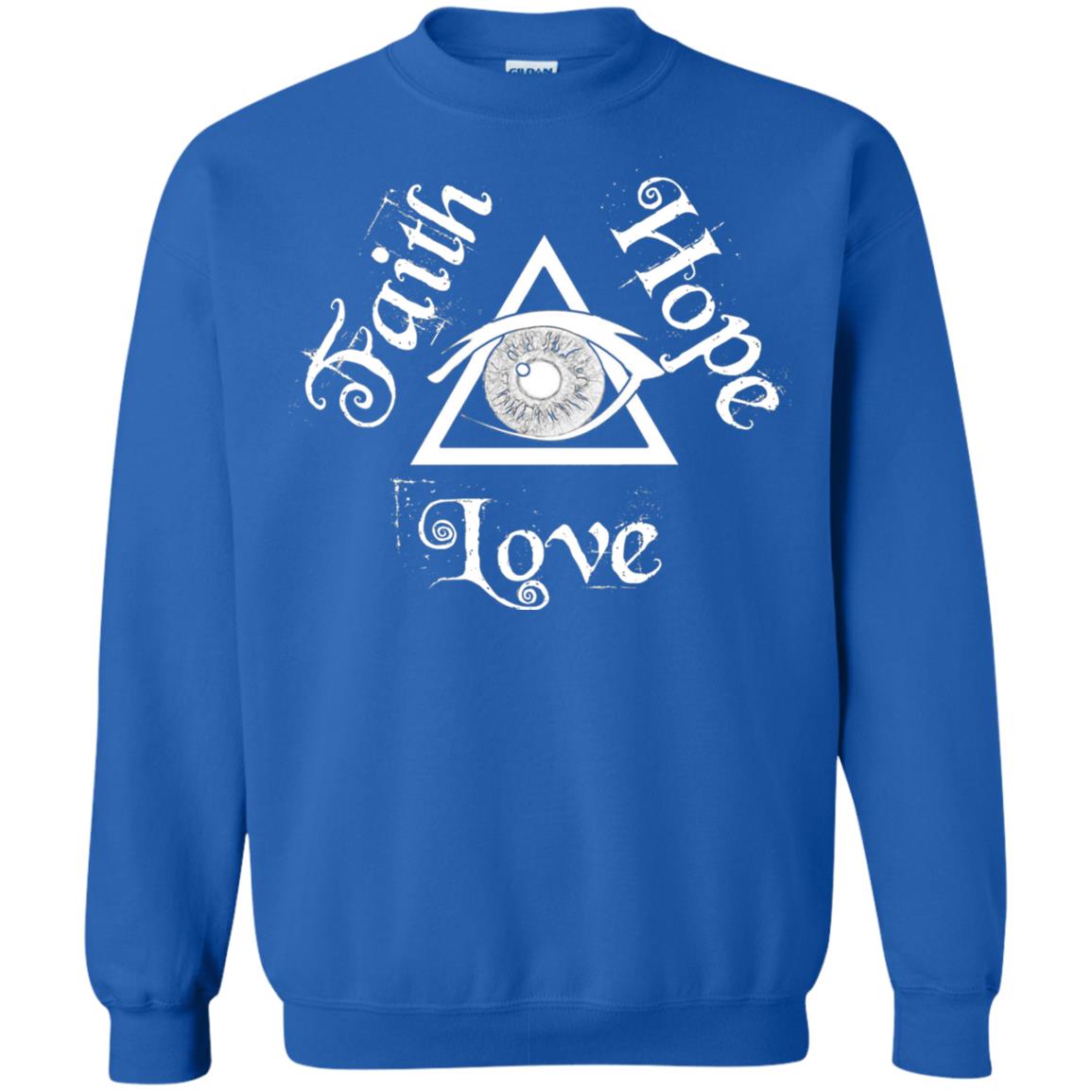 Faith Hope Love Eye Of Providence Esoteric Shirt Royal