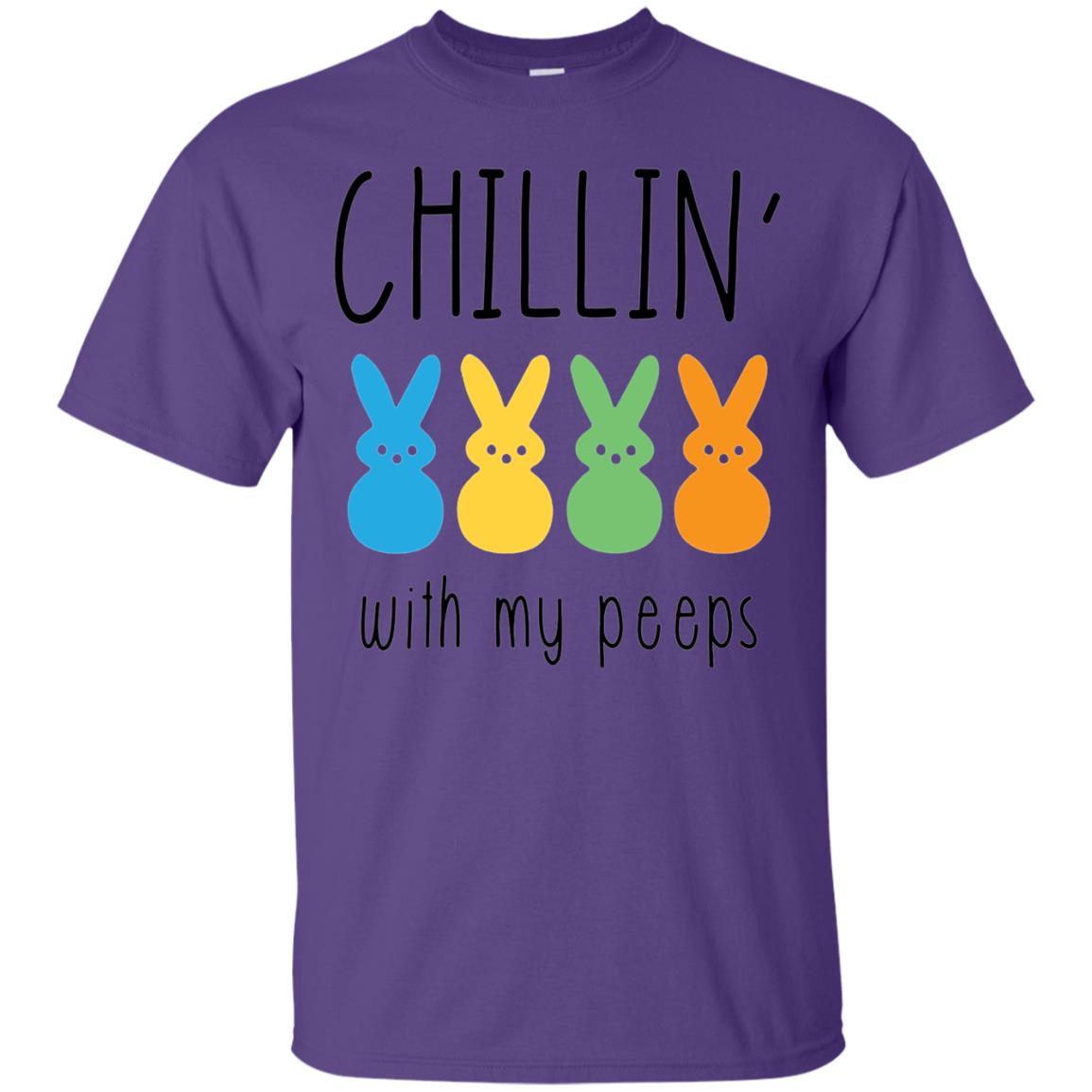Chillin With My Peeps Happy Easter T-shirt Purple