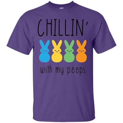 Chillin With My Peeps Happy Easter T-shirt Purple