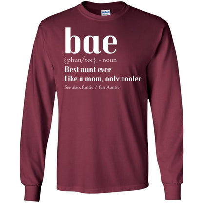 Aunt T-shirt Bae Best Aunt Ever Maroon