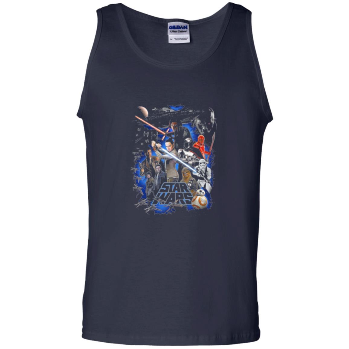 Film T-shirt Star Wars Last Jedi Classic Epic Film Poster Graphic Navy