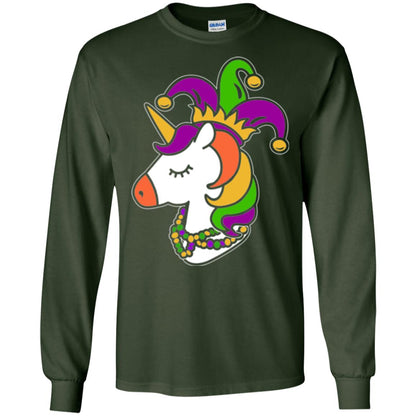 Mardi Gras Unicorn T-shirt Forest Green