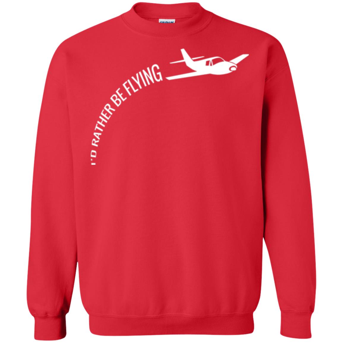 Airplane Pilot T-shirt I_d Rather Be Flying Red