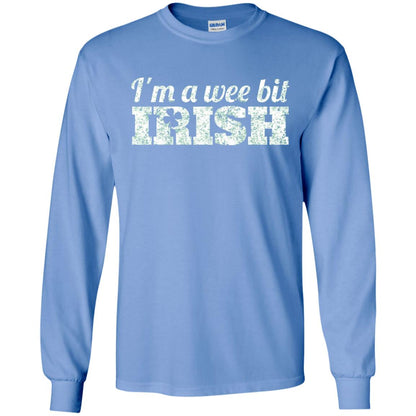 I_m Wee Bit Irish Funny Irish Heritage St Paddy_s Day T-shirt Carolina Blue