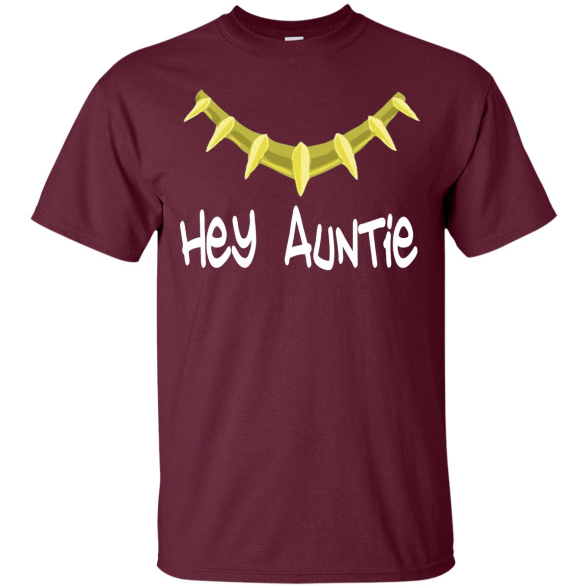 Hey Auntie Funny Aunt T-shirt Maroon