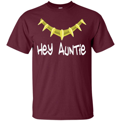 Hey Auntie Funny Aunt T-shirt Maroon
