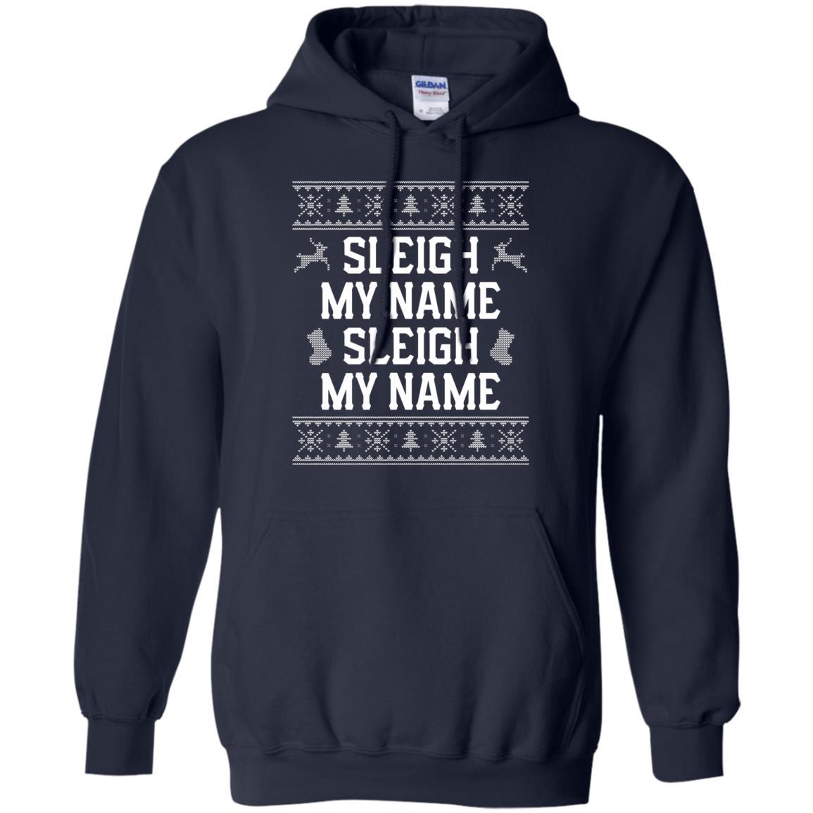 Christmas T-shirt Sleigh My Name Navy