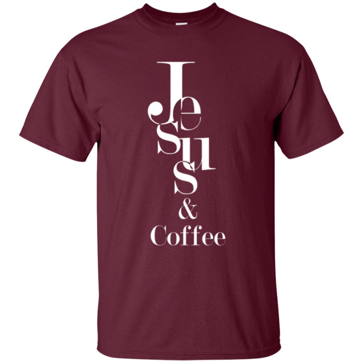 Merry Christas T-shirt Jesus And Coffee Maroon