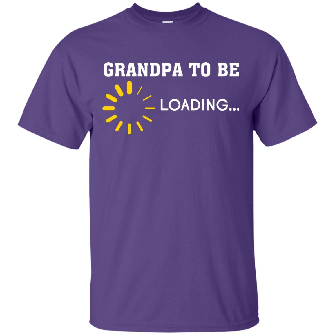 Grandpa To Be Loading Announcement Gift Shirt For Papa Purple