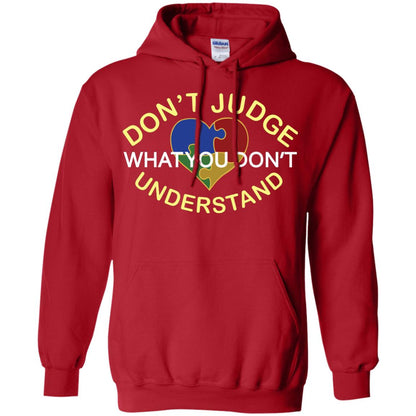 Don't Judge What You Don't Understand Autism Awearness Shirt Red