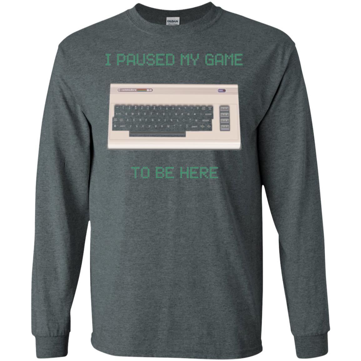 Retro Gamer T-shirt I Paused My Game To Be Here Dark Heather