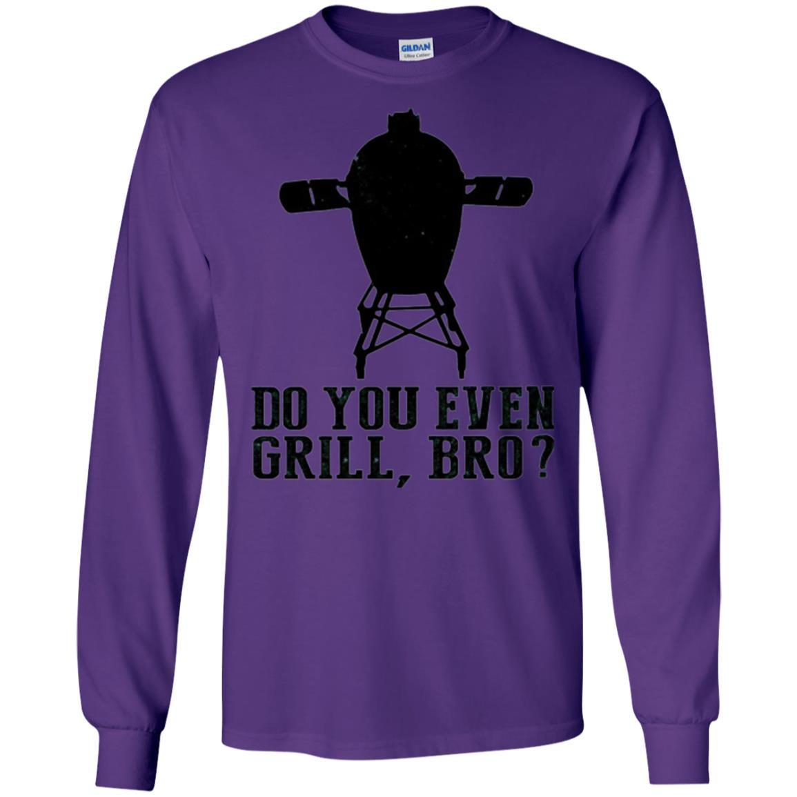 Bbq Grilling T-shirt Do You Even Grill Bro Purple