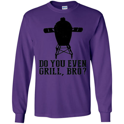 Bbq Grilling T-shirt Do You Even Grill Bro Purple
