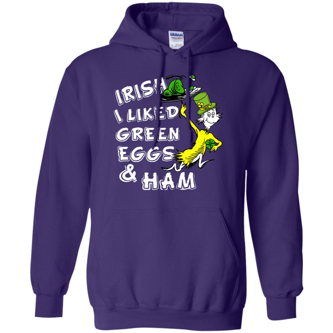 Irish I Liked Green Eggs And Ham T-shirt Purple