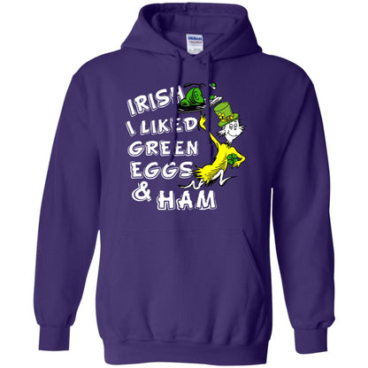 Irish I Liked Green Eggs And Ham T-shirt Purple