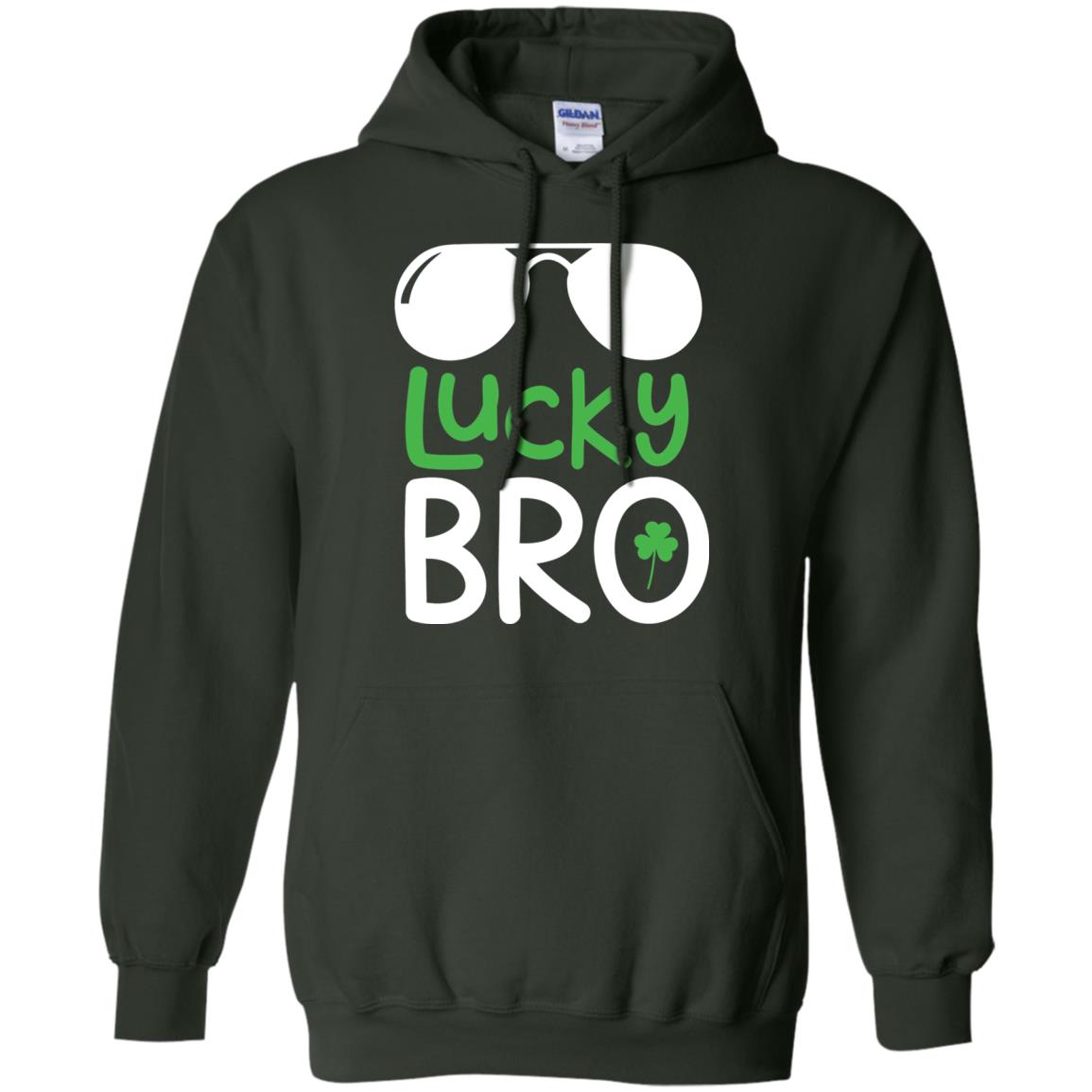 Lucky Bro St. Patrick_s Day T-shirt Forest Green