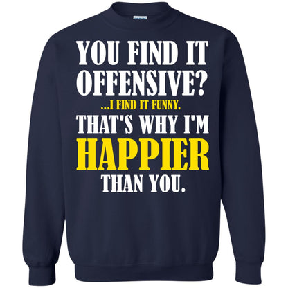 You Find It Offensive I Find It Funny T-shirt Navy