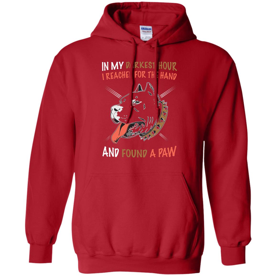 In My Darkness Hour I Reached For The Hand And Found A Paw Shirt Red