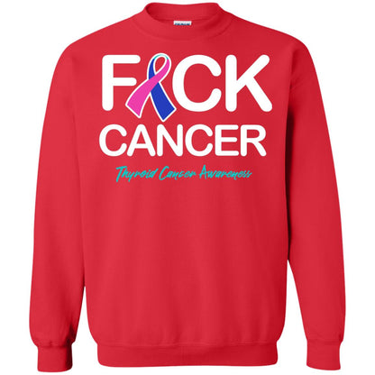 Fck Cancer Thyroid Cancer Awareness T-shirt Red