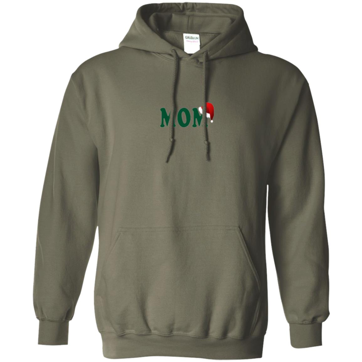 Christmas T-shirt Mom Santa Military Green