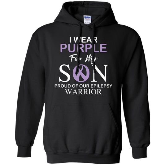 Epilepsy Warrior T-shirt I Wear Purple For My Son Proud Of Our Epilepsy Warrior Black