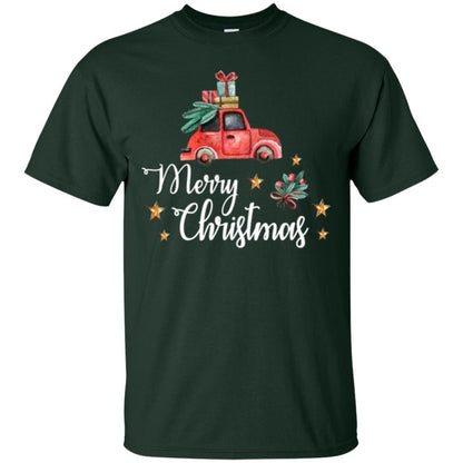 Car Lover T-shirt Merry Christmas T-shirt Forest Green