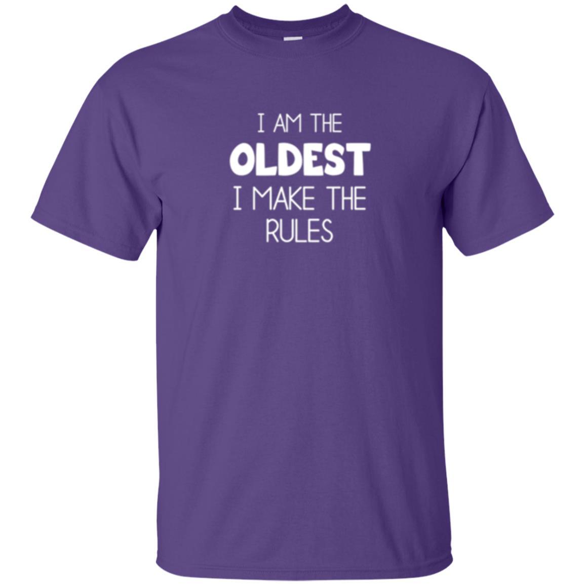 Family T-shirt I'm The Oldest I Make The Rules Purple