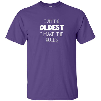 Family T-shirt I'm The Oldest I Make The Rules Purple