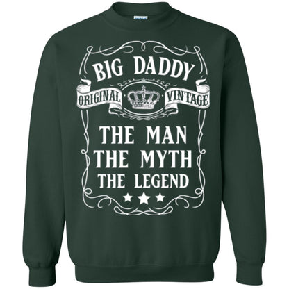Big Daddy Original Vintage The Man Myth Legend Grandfather T-shirt Forest Green