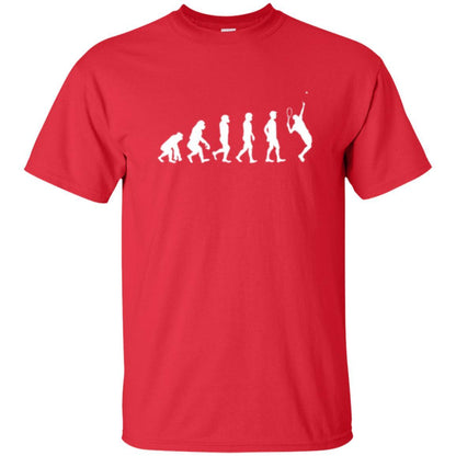 Evolution Of Tennis Player T-shirt Red