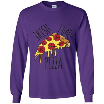 Irish I Had Pizza Patrick Day T-shirt Purple
