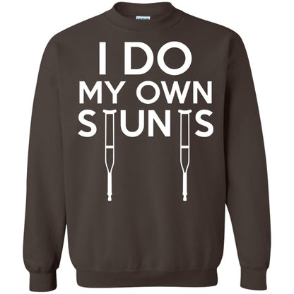 Funny I Do My Own Stunts Broken Leg Get Well Gift T-shirt Dark Chocolate
