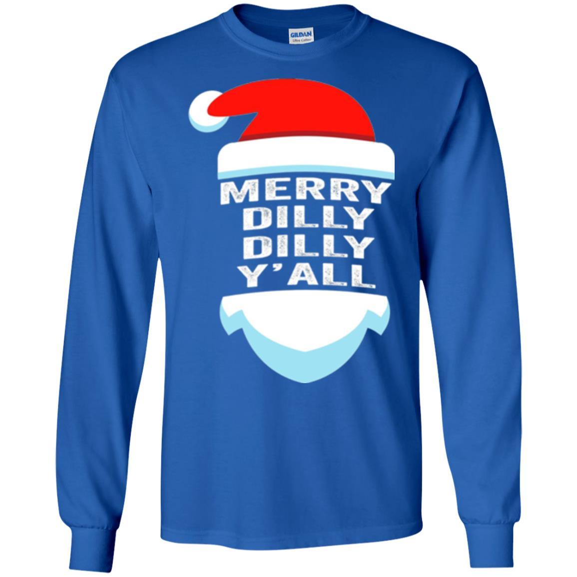 Christmas T-shirt Dilly Dilly Yall Santa Hat Christmas T-shirt Royal