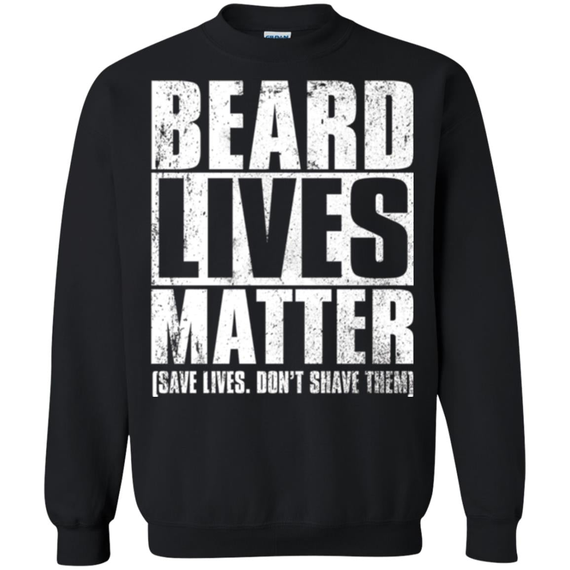 Beared Men T-shirt Beared Lives Matter Black