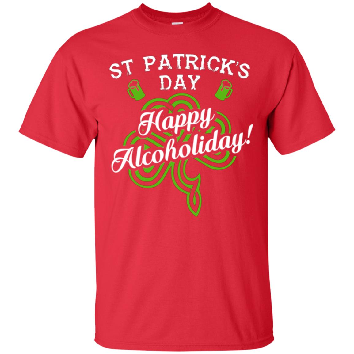 St. Patrick's Day T-shirt Happy Alcoholiday Red