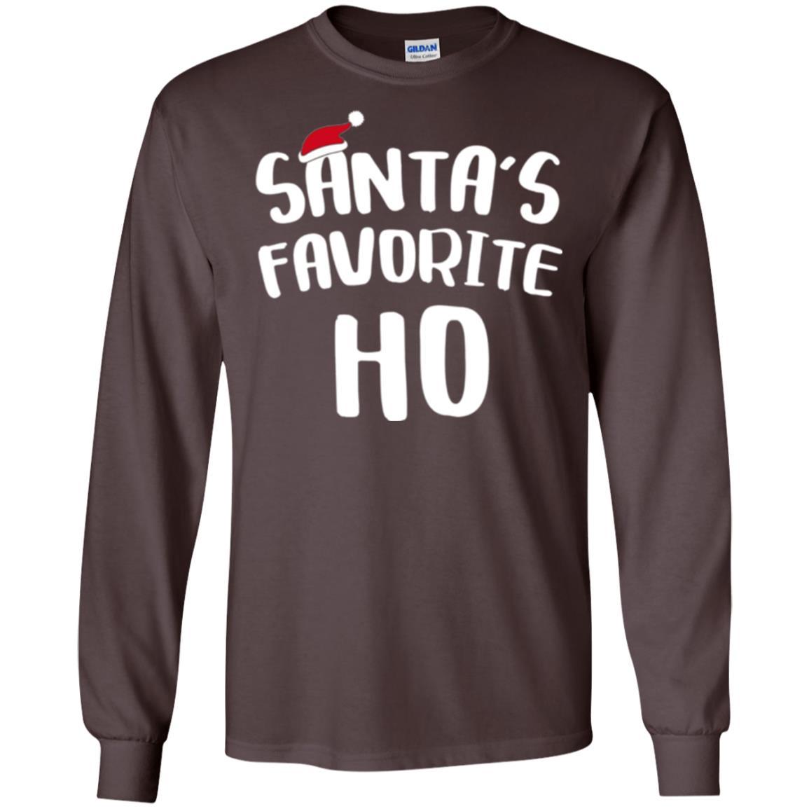 Christmas T-shirt Santa's Favorite Ho T-shirt Dark Chocolate
