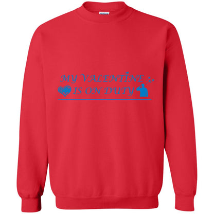 My Valentine Is On Duty Military's Girlfriend Shirt Red