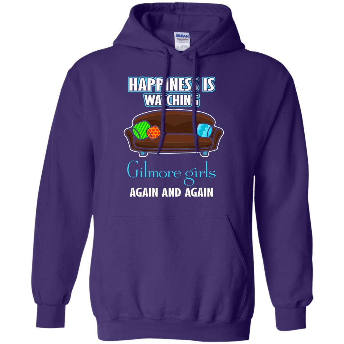 Happiness Is Watching Gilmore Girls Again And Again Shirt Purple