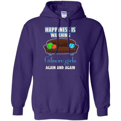 Happiness Is Watching Gilmore Girls Again And Again Shirt Purple