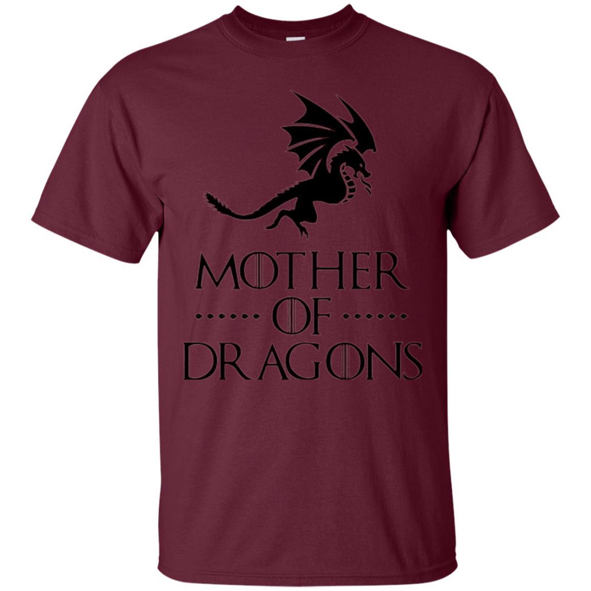 Throne Dragon T-shirt Mother Of Dragons Game Maroon