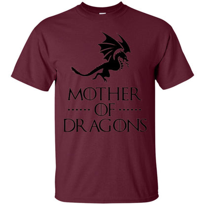 Throne Dragon T-shirt Mother Of Dragons Game Maroon