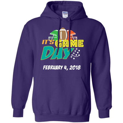 Football Lover T-shirt It_s Game Day February 4 2018 T-shirt Purple