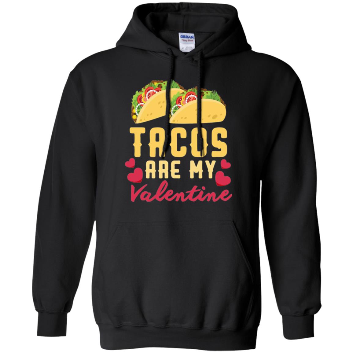 Funny Valentines Day Shirt Tacos Lovers Love Heart Gift Shirt Black